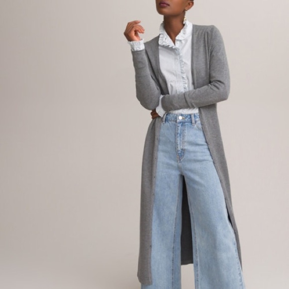 White House Black Market Ribbed Duster Cardigan Sweater